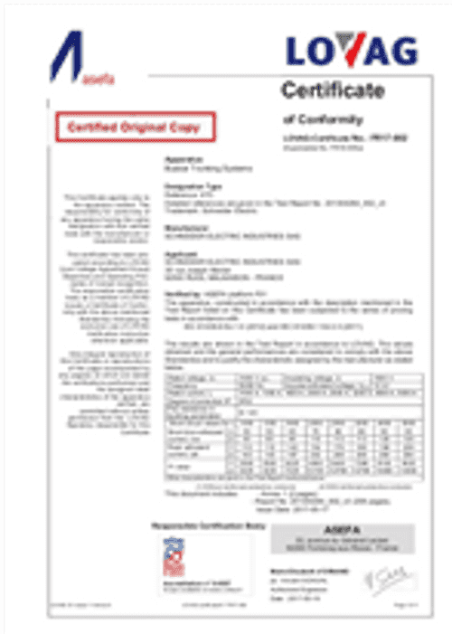 Podgląd Certyfikat zgodności IEC 61439-6 Canalis KTC