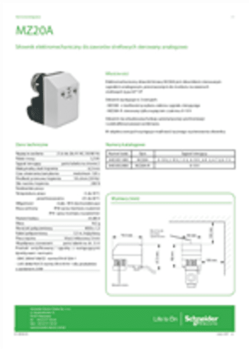 Podgląd Broszura siłownik MZ20A  