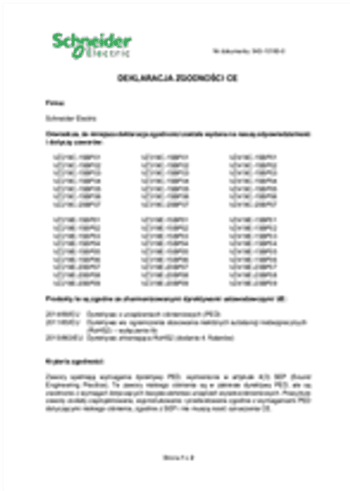 Podgląd Deklaracja zgodności zawór VZ219 VZ319 VZ419