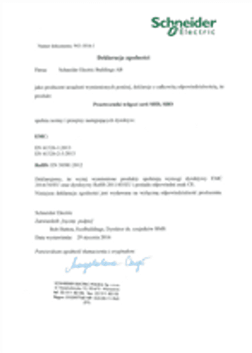 Podgląd Deklaracja zgodności czujnik SHD SHO