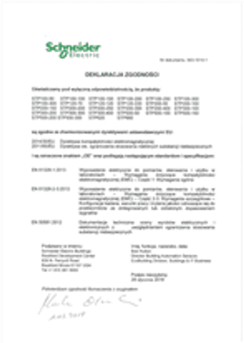 Podgląd Deklaracja zgodności czujnik STP100…660
