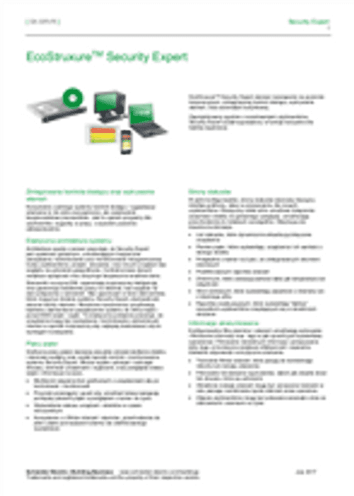 Podgląd Broszura EcoStruxure Security Expert