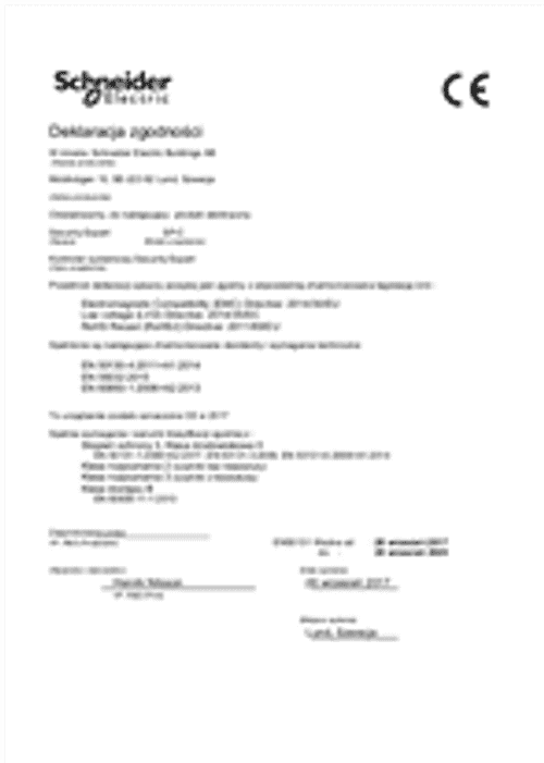 Podgląd Deklaracja zgodności sterownik SP-C
