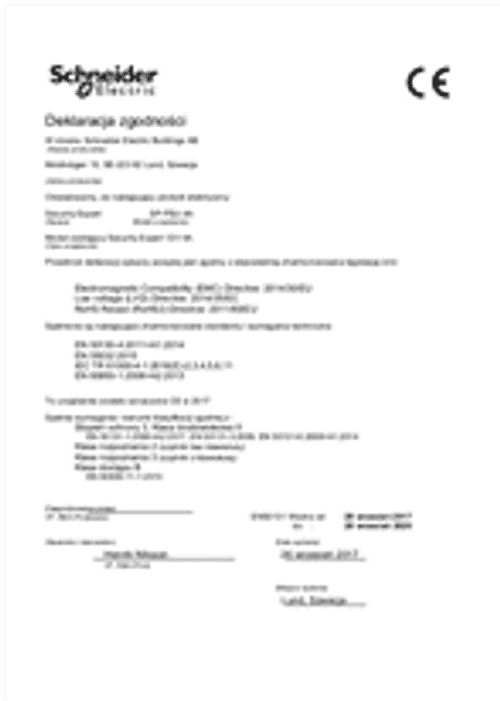 Podgląd Deklaracja zgodności zasilacz SP-PSU-4A