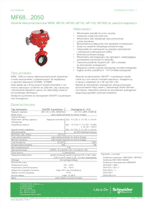 Podgląd Broszura siłownik MF68 MF200 MF550 MF700 MF1450 MF2050 