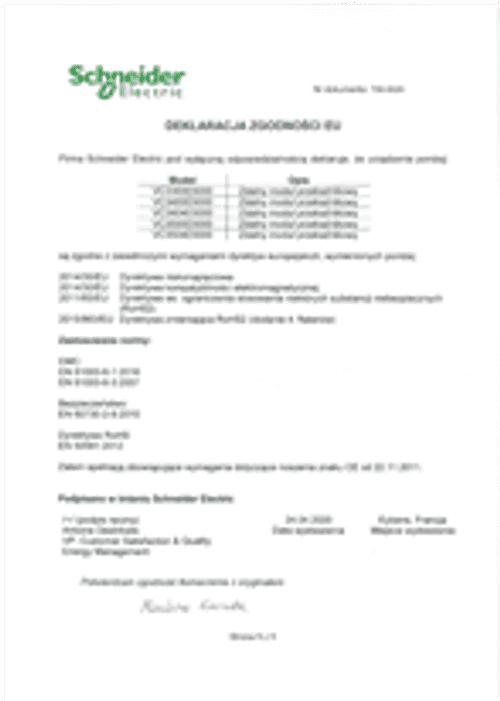 Podgląd Deklaracja zgodności moduł VC3000 