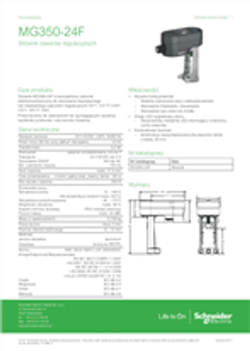 Podgląd Broszura siłownik MG350-24F 