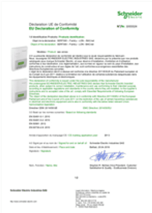 Podgląd Deklaracja zgodności regulator SER7300B SER7300E