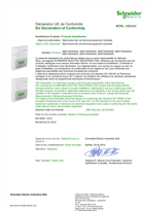 Podgląd Deklaracja zgodności regulator SER7300