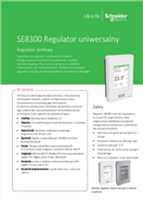 Podgląd Broszura regulator SE8300 